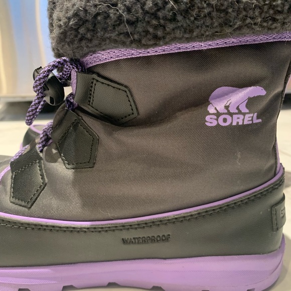Sorel Purple Winter Ankle Boots - Picture 5 of 6